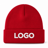 Custom Logo Winter Knit Beanie – Unisex Acrylic Warm Hat