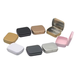 Custom Logo Mint Tin Box Matte Black Metal Container Small Candy Gold Tinplate Jar
