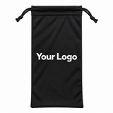 Custom Microfiber Drawstring Sunglasses Pouch – Soft Eyeglass Storage Bag, Protective Glasses Case