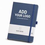 Custom Logo A5 PU Leather Notebook – Personalized Journal with Elastic Closure