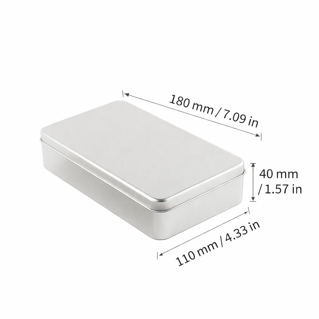 Caja de lata para galletas de grado alimenticio personalizada con tapa – Embalaje de regalo de metal mate para pasteles y postres