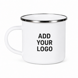 Custom 12 oz (350ml) Enamel Camp Mug – Durable Vintage-Style Camping Cup with Logo Printing