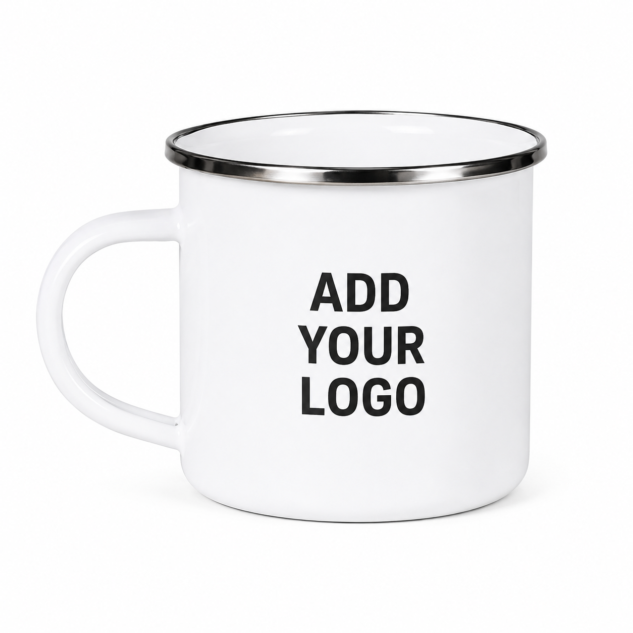 Custom 12 oz (350ml) Enamel Camp Mug – Durable Vintage-Style Camping Cup with Logo Printing