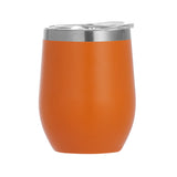 Vaso de vino de 12 oz, de acero inoxidable, con doble pared de aislamiento, para agua, con forma de huevo al vacío, con logotipo personalizado. Vaso de vino de 12 oz.