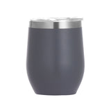 Vaso de vino de 12 oz, de acero inoxidable, con doble pared de aislamiento, para agua, con forma de huevo al vacío, con logotipo personalizado. Vaso de vino de 12 oz.