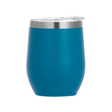 Vaso de vino de 12 oz, de acero inoxidable, con doble pared de aislamiento, para agua, con forma de huevo al vacío, con logotipo personalizado. Vaso de vino de 12 oz.