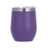 Vaso de vino de 12 oz, de acero inoxidable, con doble pared de aislamiento, para agua, con forma de huevo al vacío, con logotipo personalizado. Vaso de vino de 12 oz.