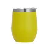 Vaso de vino de 12 oz, de acero inoxidable, con doble pared de aislamiento, para agua, con forma de huevo al vacío, con logotipo personalizado. Vaso de vino de 12 oz.
