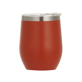 Vaso de vino de 12 oz, de acero inoxidable, con doble pared de aislamiento, para agua, con forma de huevo al vacío, con logotipo personalizado. Vaso de vino de 12 oz.