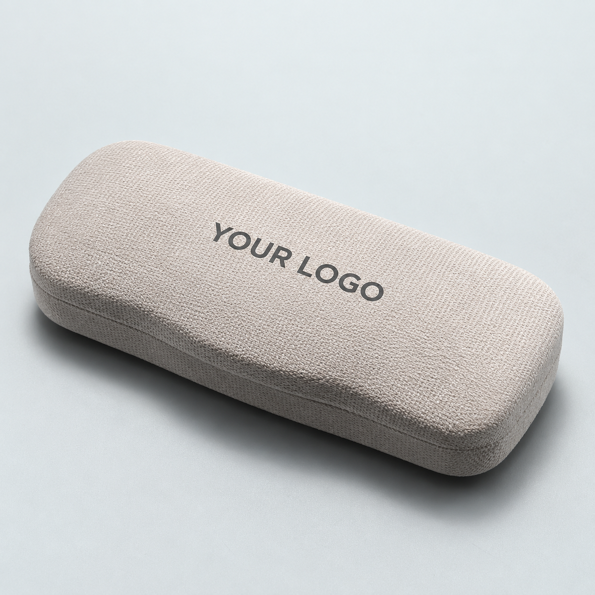 Custom Logo Metal Eyeglass Case – Velvet Covered Hard Case for Sunglasses & Prescription Glasses