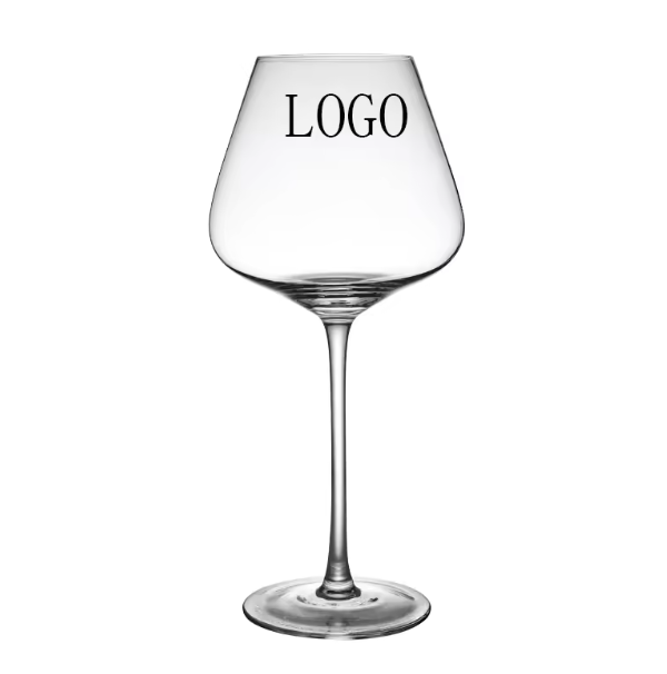 Copas de vino tinto de cristal de lujo hechas a mano con logotipo personalizado, estilo americano, color del tallo personalizable e irrompibles.