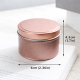 Contenedor de lata para velas personalizado - Tarro de vela aromática y lata de almacenamiento (6 cm × 4.3 cm / 2.36 in × 1.7 in)