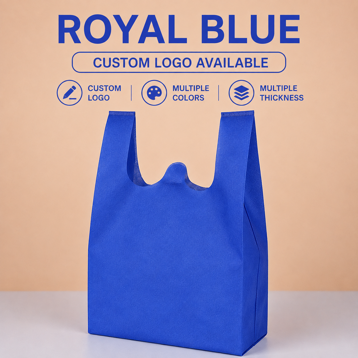 Custom Non-Wovent Bags with Logo – Reusable Shopping Bags for Grocery & Produce Stores