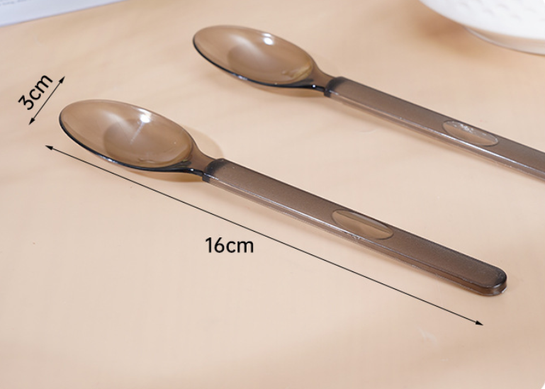 100 tenedores y cucharas desechables de plástico estilo americano, envueltos individualmente, aptos para uso alimentario, para llevar, uso comercial, frutas, pasteles y postres.