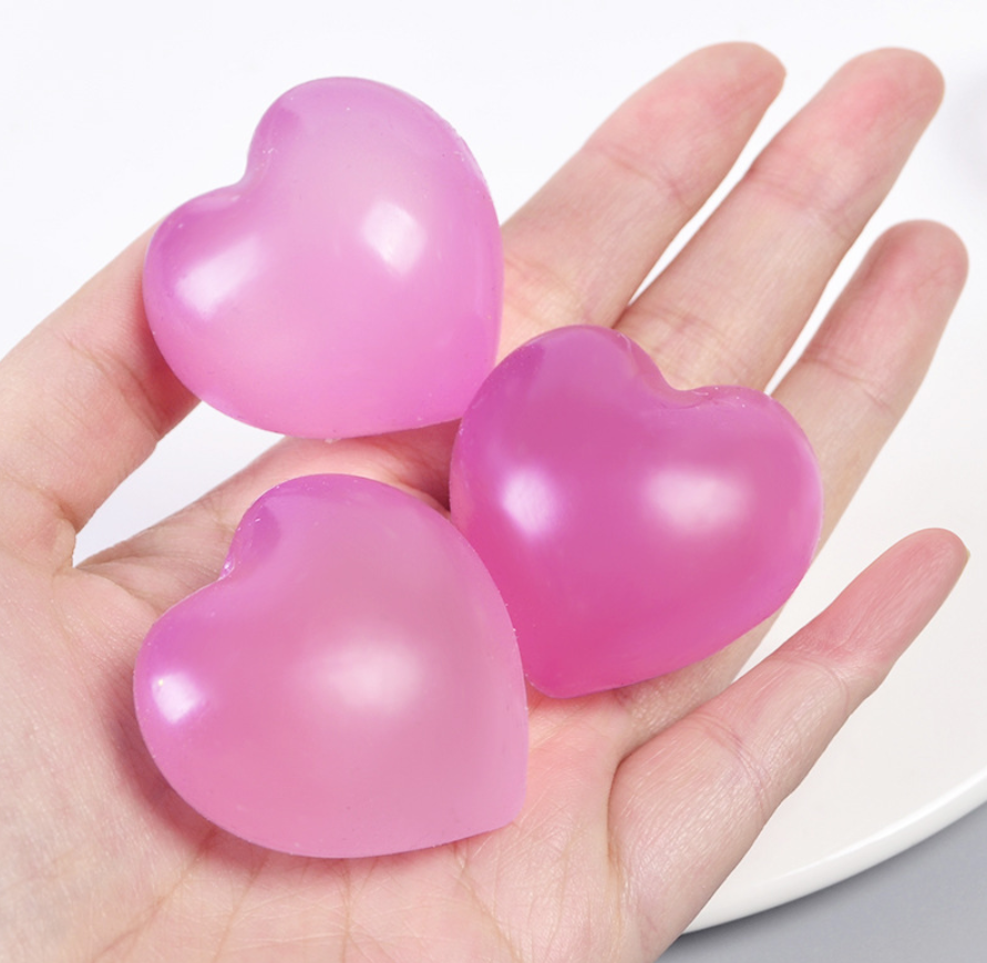 Custom Color-Changing Heart Squishy, Light-Activated Stress Relief Squeeze Toy, Soft Maltose Sensory Fidget Toy