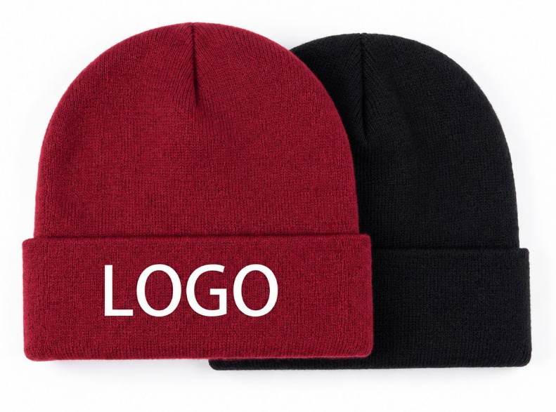 Custom Logo Winter Knit Beanie – Unisex Acrylic Warm Hat