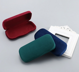 Custom Logo Metal Eyeglass Case – Velvet Covered Hard Case for Sunglasses & Prescription Glasses