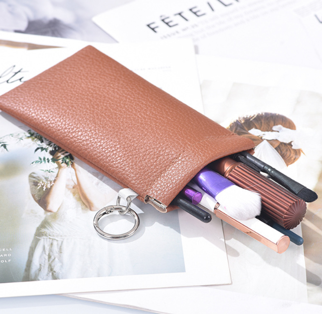 Custom PU Leather Eyeglass Case with Automatic Closure, Large Capacity Sunglasses & Glasses Pouch, Long Protective Eyewear Case