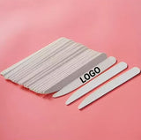 Custom Logo Professional Dual-Sided 100/180 Sandpaper Nail File Manicure/Pedicure Straight Pattern Emery Boards