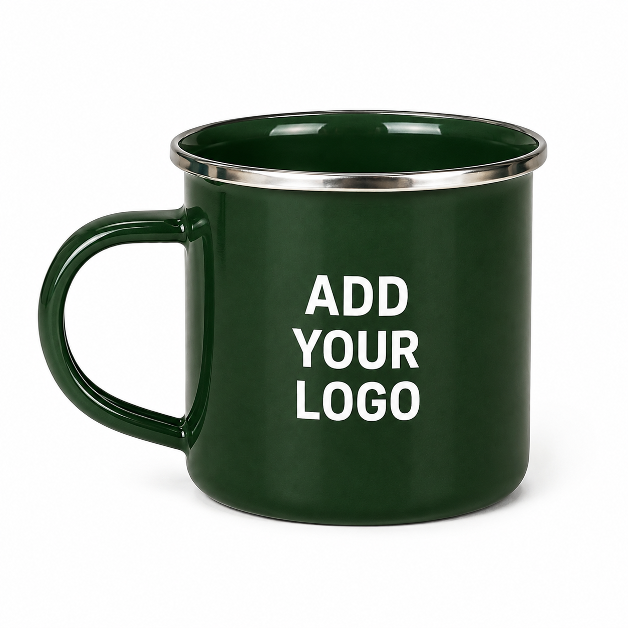 Custom 12 oz (350ml) Enamel Camp Mug – Durable Vintage-Style Camping Cup with Logo Printing