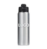Customized Logo 600ml Wide Mouth stainless steel Gym Water Bottles Single Wall Sport Water Bottles for Camping Boiling