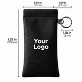 Custom PU Leather Eyeglass Case with Automatic Closure, Large Capacity Sunglasses & Glasses Pouch, Long Protective Eyewear Case