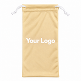 Custom Microfiber Drawstring Sunglasses Pouch – Soft Eyeglass Storage Bag, Protective Glasses Case