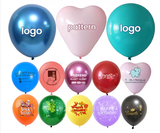 Custom Logo Color 12 Inch  Decoration Latex Ballon Heart Shape Chrome Balloons