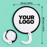 Custom Blank Round Folding Hand Fan – Portable Fabric Fan with Logo Printing