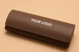 Custom Logo Premium Leather Cylindrical Eyeglass Case – Luxury Hard Case for Sunglasses & Prescription Glasses