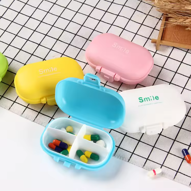 Custom Logo Eco-friendly Weekly Pill Organizer Container Portable Medicine Case Travel Pill Box
