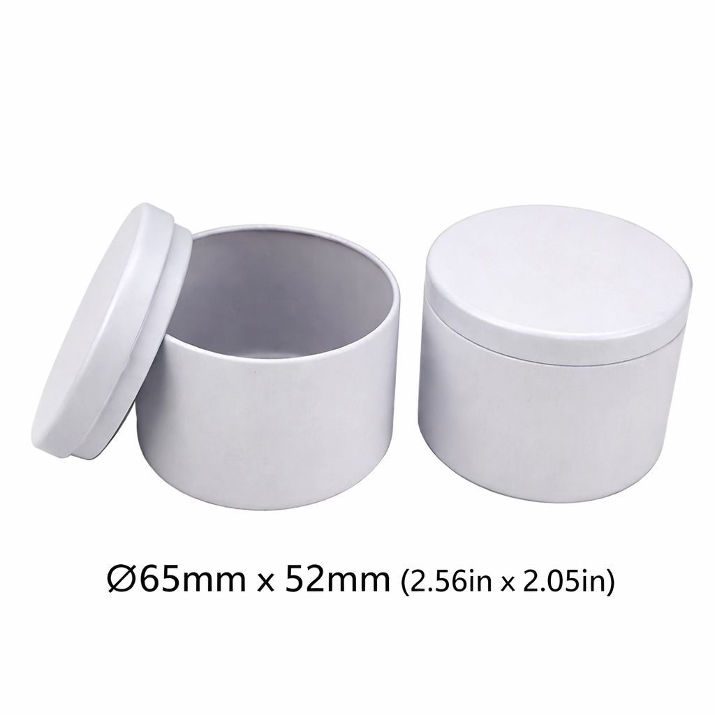 Latas redondas de 4oz y 8oz para velas - Envases metálicos para velas, té, dulces y regalos - Logotipo personalizado disponible