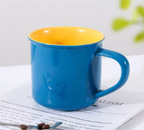 Tazas de cerámica para campamento con logotipo personalizado, 18 oz, mate, grabado, moteado, diseño personalizado