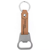 Custom Logo High Quality PU Leather Strap Key Tag Bottle Opener Keychain Multi-Color Portable Beer Opener Durable Metal Bottle Opener