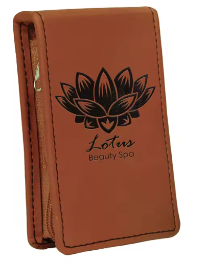 Custom Logo Laserable Leatherette Manicure Nail Clipper Kit Bag for Gift