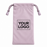 Custom Microfiber Eyeglass Pouch with Logo – Drawstring Glasses Case