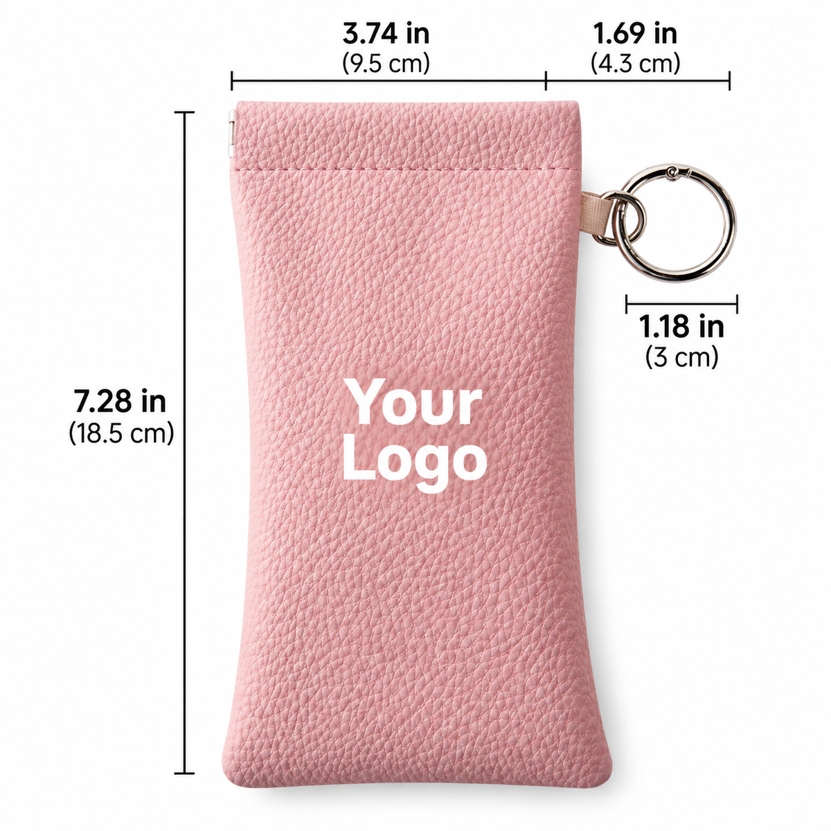 Custom PU Leather Eyeglass Case with Automatic Closure, Large Capacity Sunglasses & Glasses Pouch, Long Protective Eyewear Case