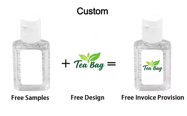 Custom logo Label 30ML Hand Sanitzer Recyclable Travel Size Travel Bottles