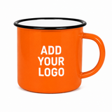Custom Enamel Mug 12 oz – Vintage-Style Camp Cup with Custom Logo Printing