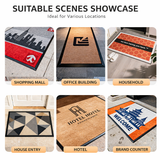 Personalized Custom Door Mat, Waterproof Welcome Doormat, Polyester Surface + Anti-Slip Rubber Back, Modern Indoor Outdoor Entrance Rug