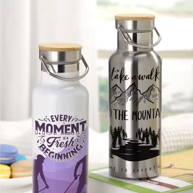 Custom Logo 750ml Single Wall Stainless Steel Vacuum Insulated Sport Water Bottle Thermos Vacuum Flask for Water