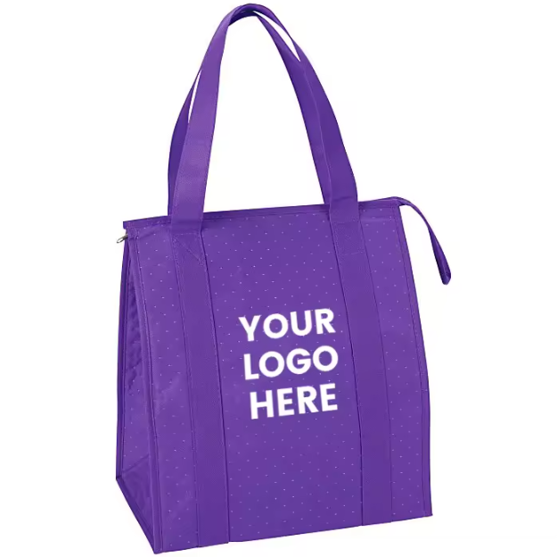 Extra Large Custom logo Insulated Reusable Tote Grocery Thermal Shopping Bag Cooler Bag