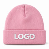 Custom Logo Winter Knit Beanie – Unisex Acrylic Warm Hat