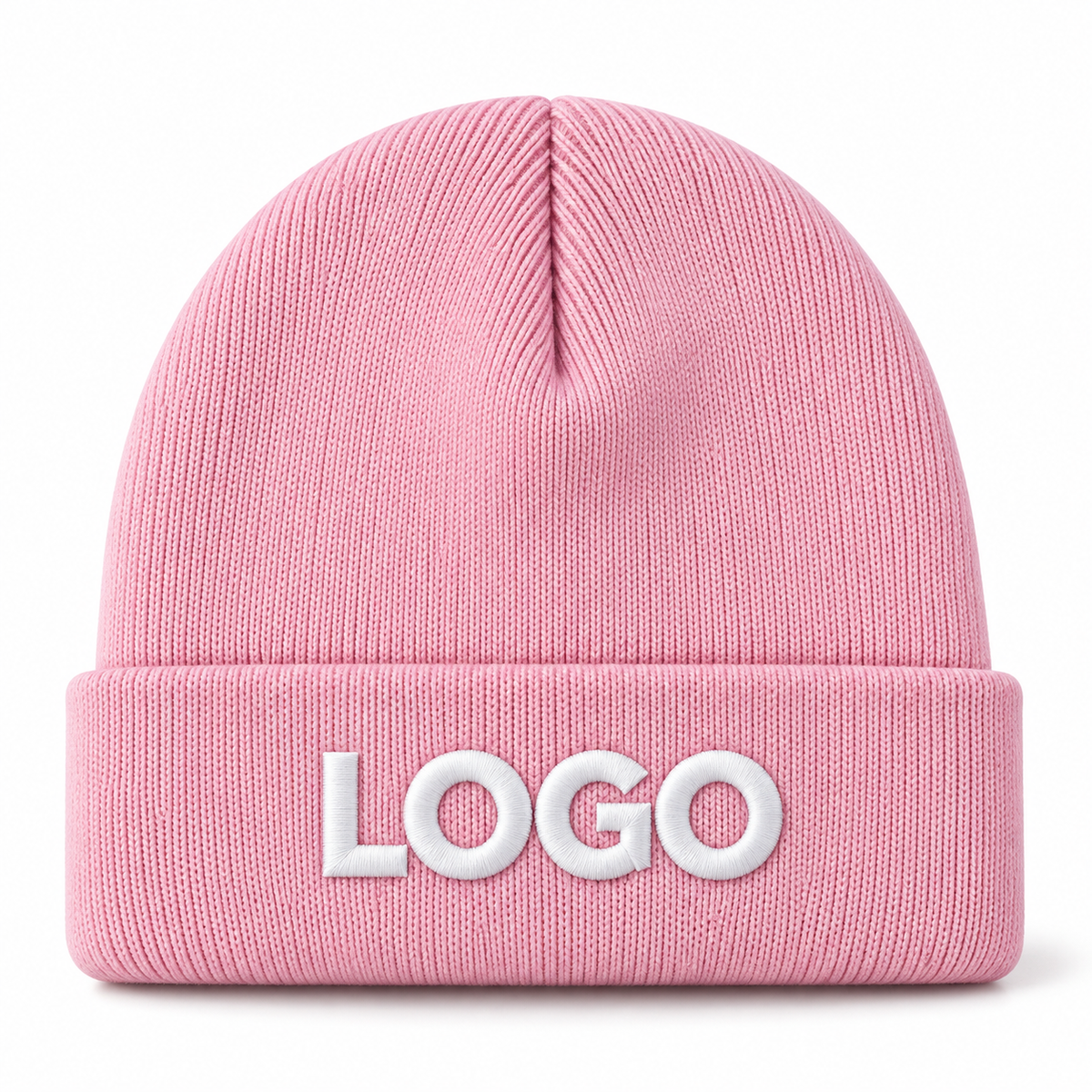 Custom Logo Winter Knit Beanie – Unisex Acrylic Warm Hat