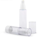 Custom Logo High Quality Wholesale Airless Pump Bottles Cosmetic Lotion Bottle 15ml 30ml 50ml As PP PE Plastic Cylinder Shape