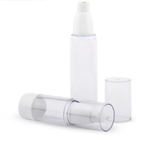 Custom Logo High Quality Wholesale Airless Pump Bottles Cosmetic Lotion Bottle 15ml 30ml 50ml As PP PE Plastic Cylinder Shape