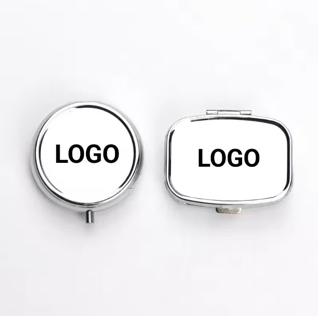 Cheap Wholesale Custom Logo Round Small Size Unique Compact Pocket Metal Pill Storage Box