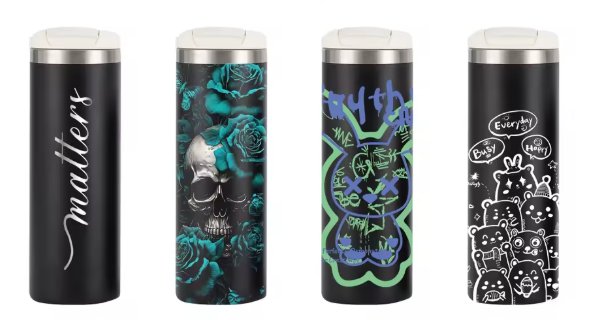 Termo portátil de acero inoxidable 304 de 12 oz con logotipo personalizado, doble capa, a prueba de fugas, para café, viaje, venta al por mayor