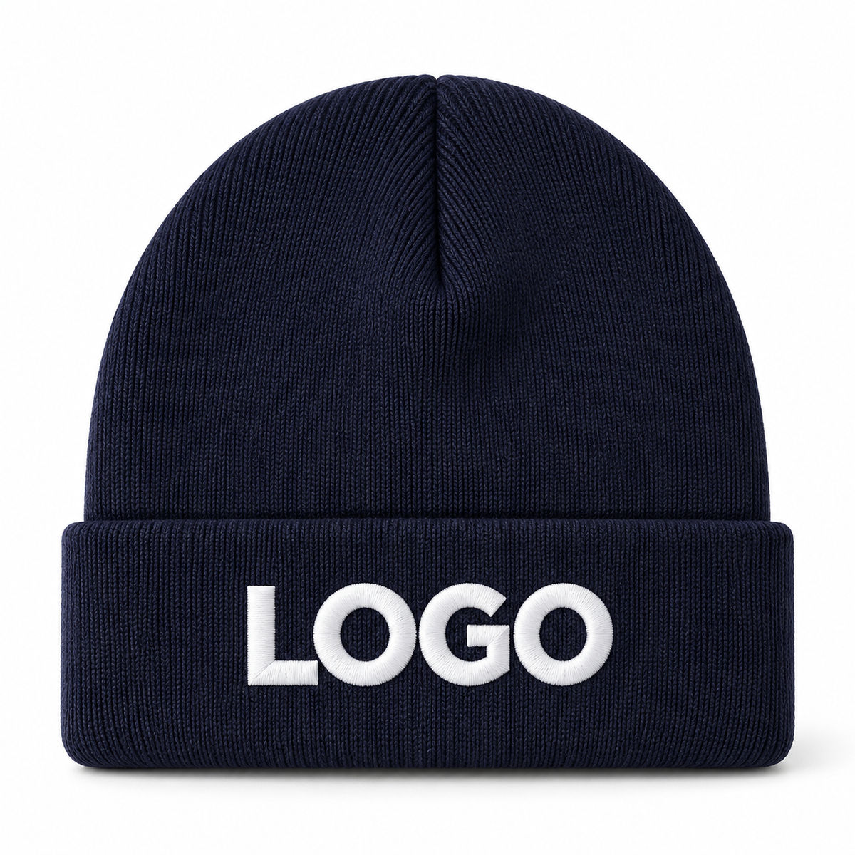 Custom Logo Winter Knit Beanie – Unisex Acrylic Warm Hat