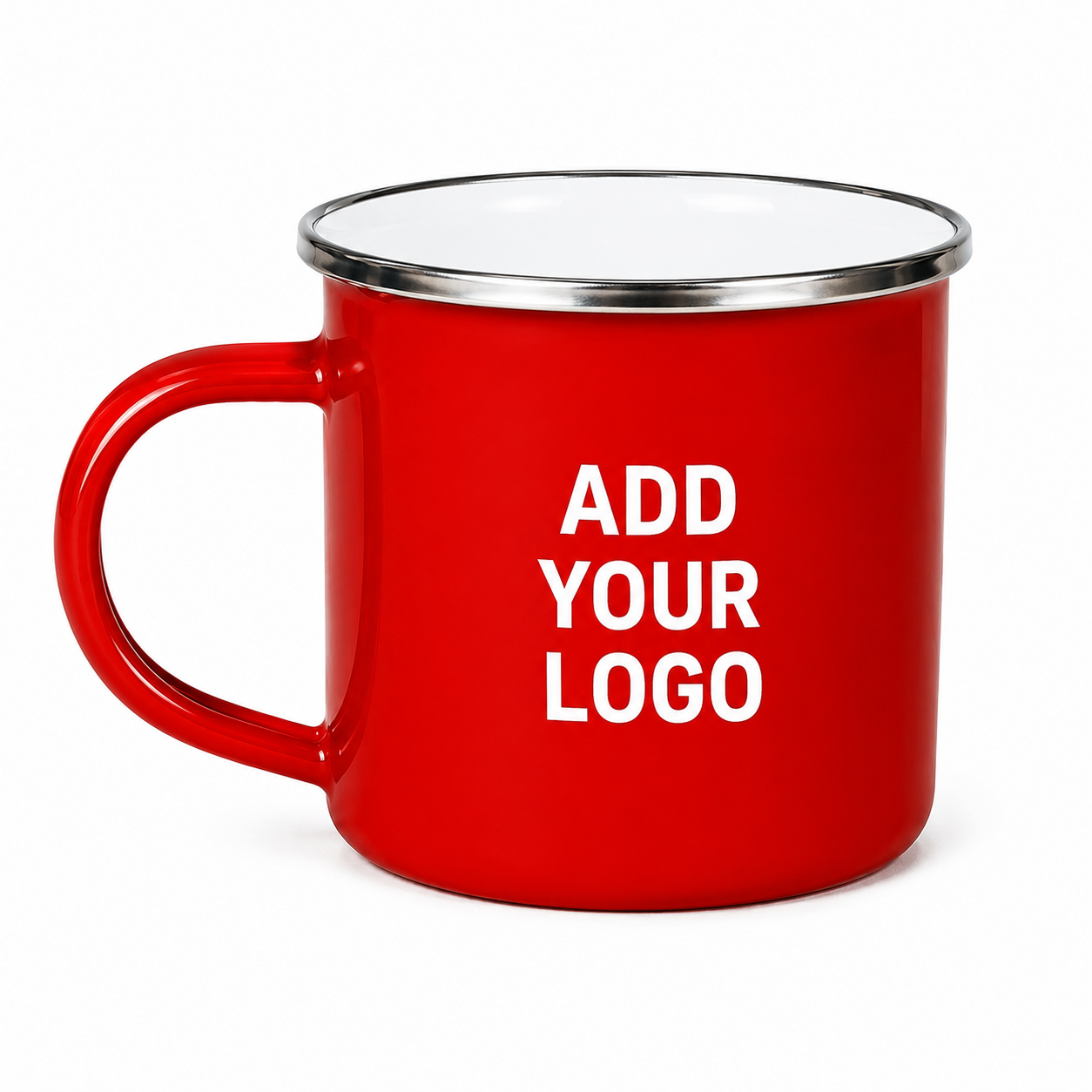 Custom 12 oz (350ml) Enamel Camp Mug – Durable Vintage-Style Camping Cup with Logo Printing